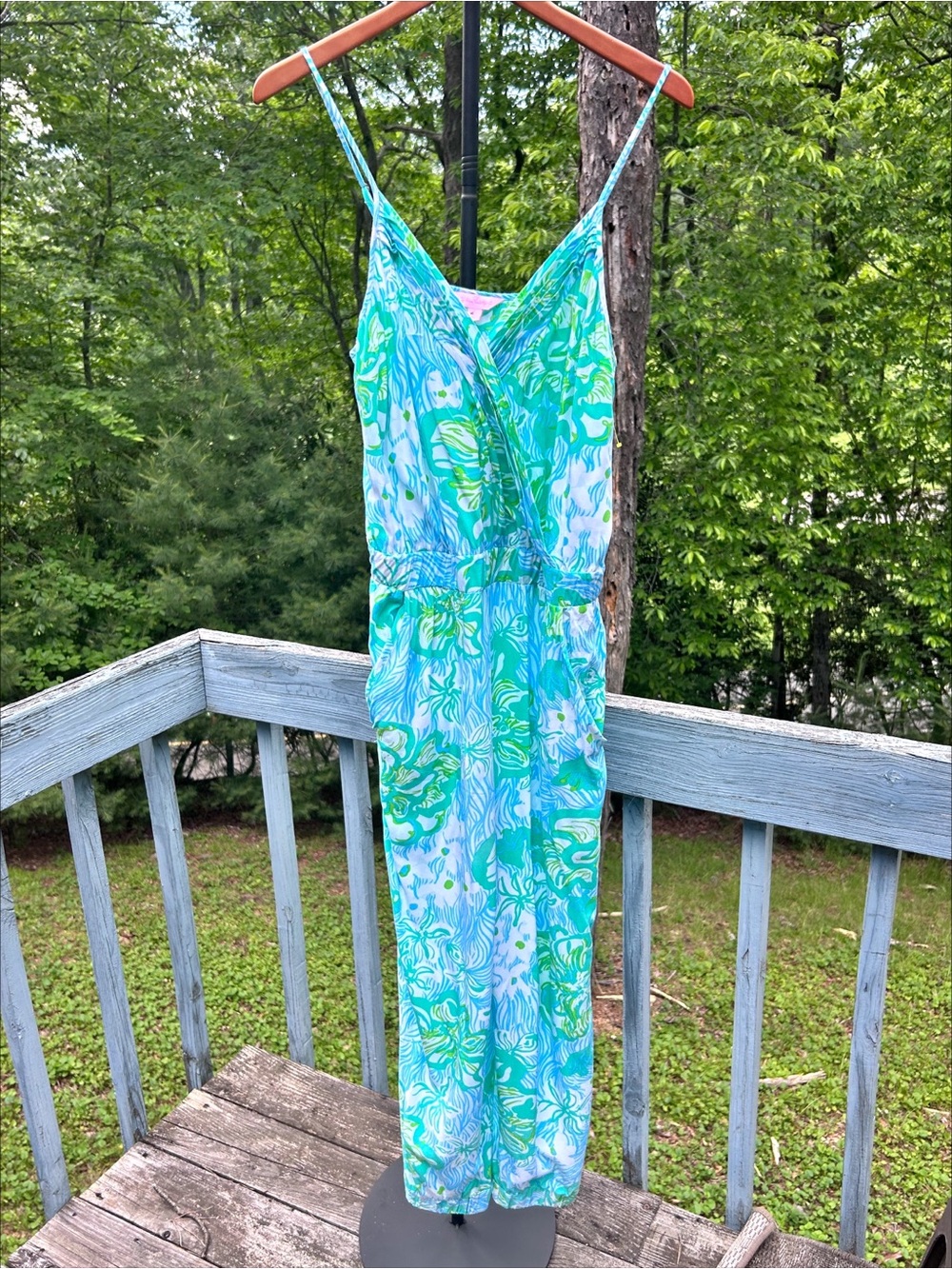 Lily Pulitzer Melba Jumpsuit L Tropical Preppy Summer Essential Lightweight - Picture 2 of 11